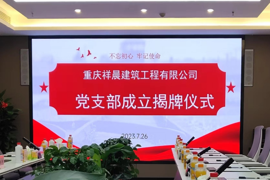 重庆祥晨建筑工程有限公司党支部揭牌仪式